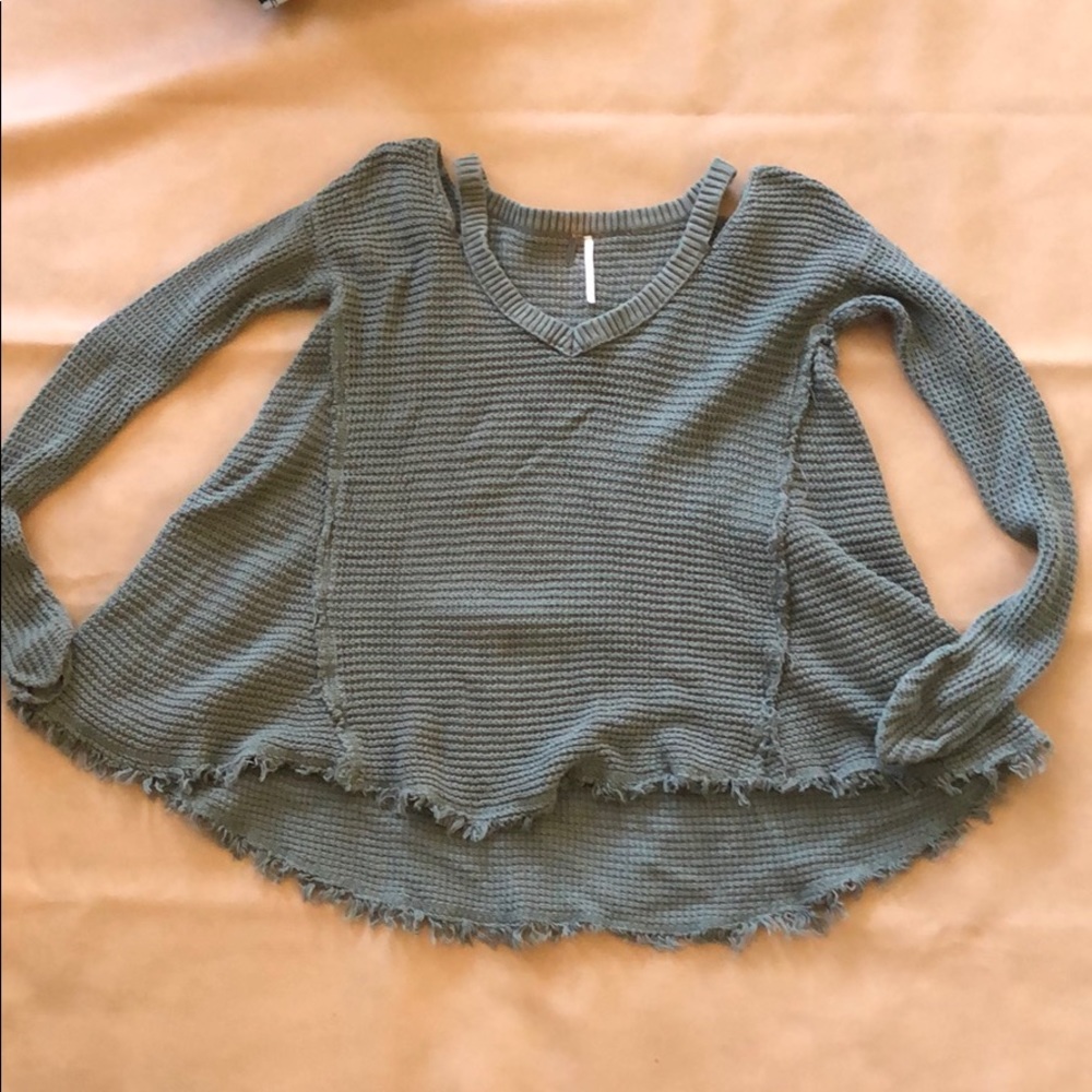 Free people cold shoulder sweater